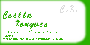 csilla konyves business card